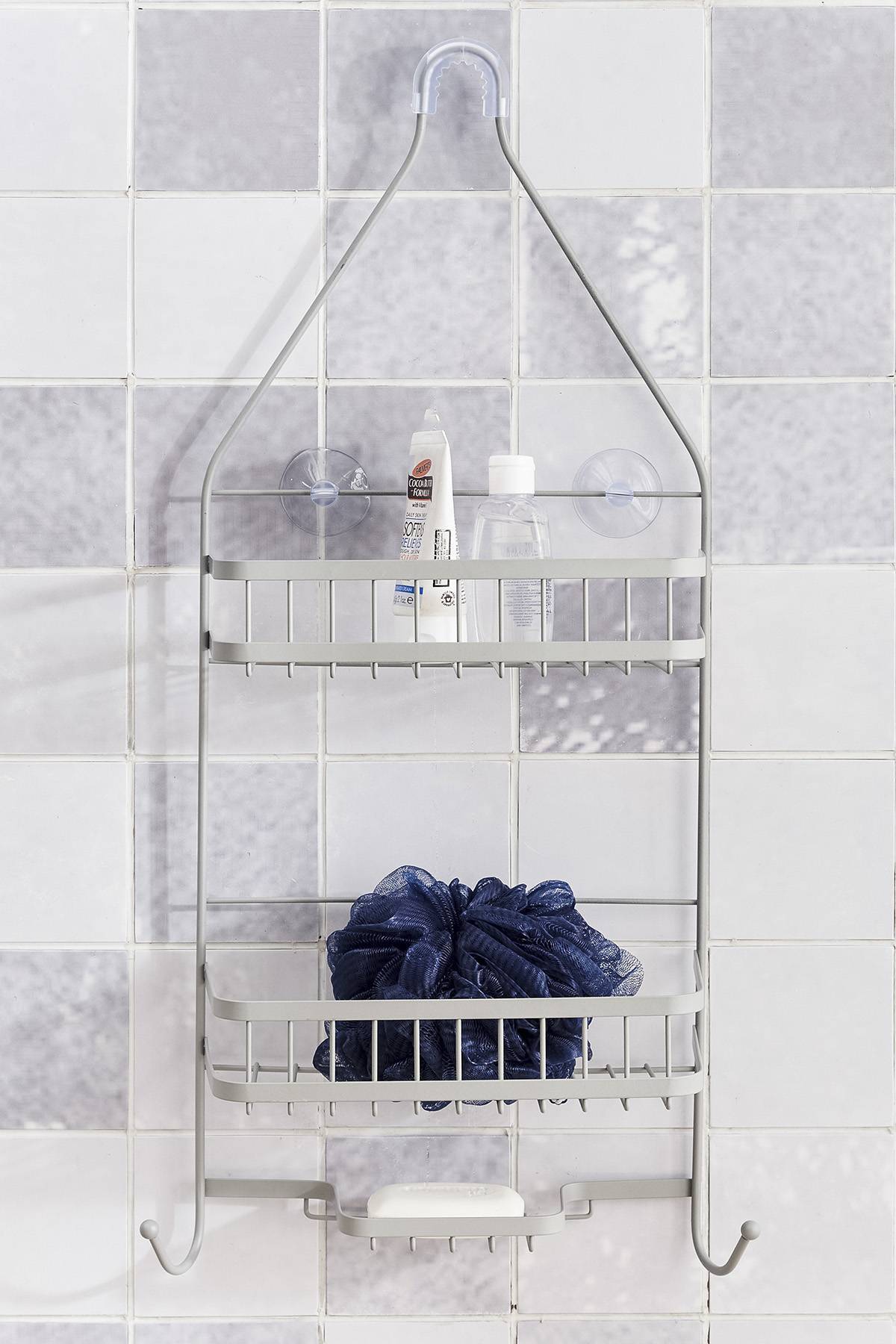 Etagère De Bain / Douche à Coller, Gris, Bestlock Magic