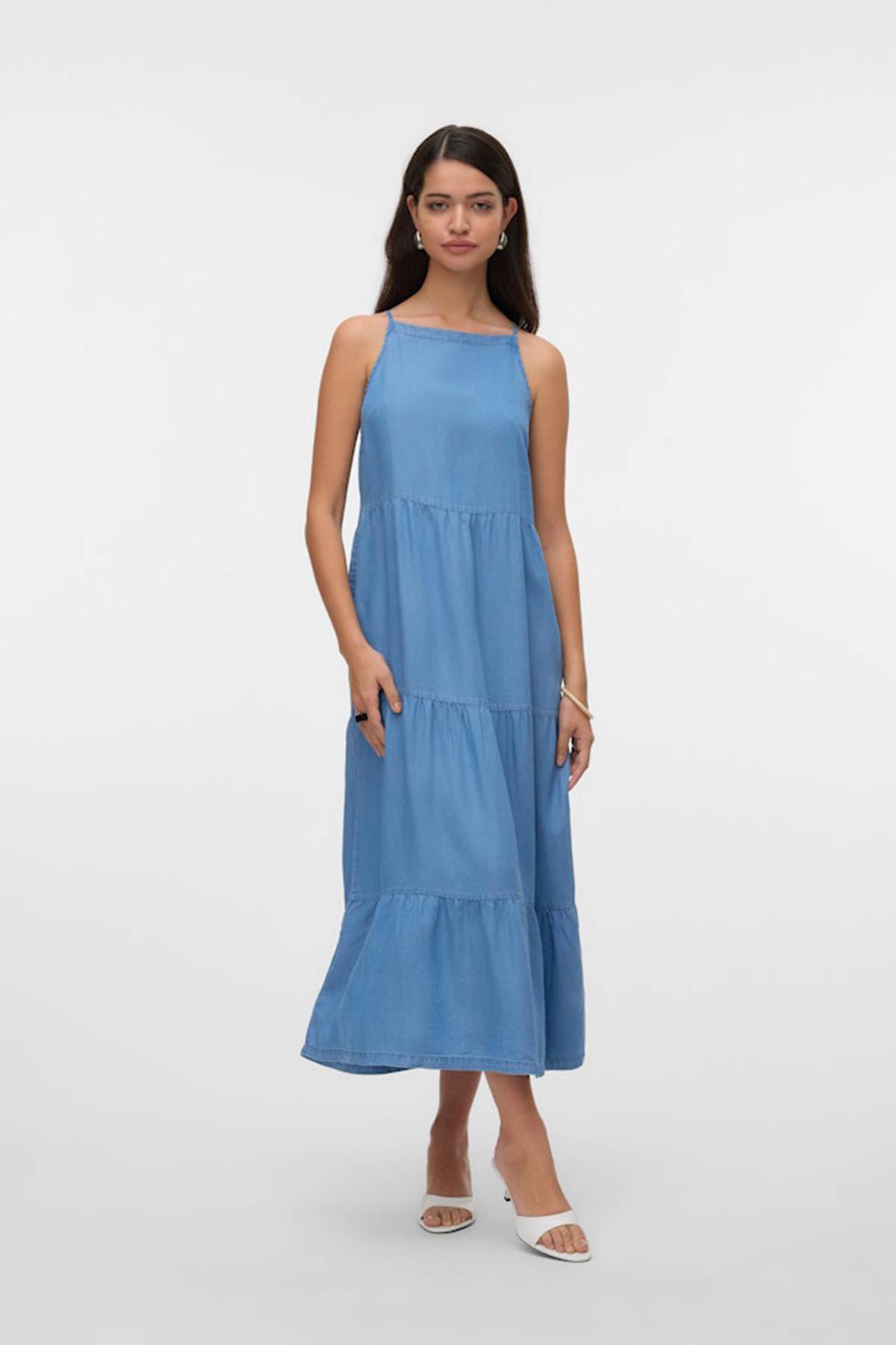 Vestido de Tiras Largo Vero Moda