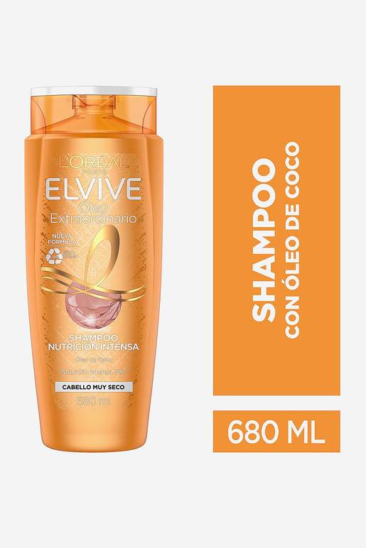 Shampoo Elvive Óleo Extra Coco L'Oréal Paris 680 ml De Prati Tienda
