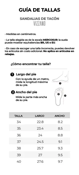 Sandalia de Tacón Cuadrado Vizzano Deprati Tienda Online