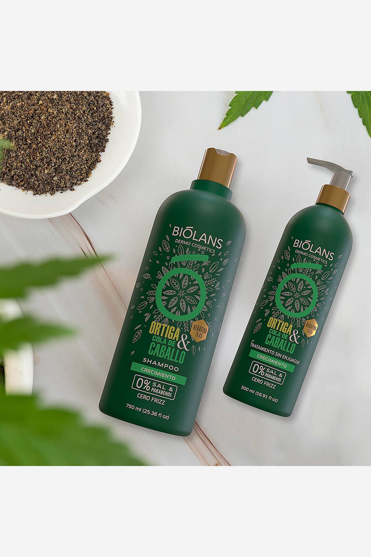 Shampoo Ortiga y Cola De Caballo Biolans 750 ml De Prati Tienda Online