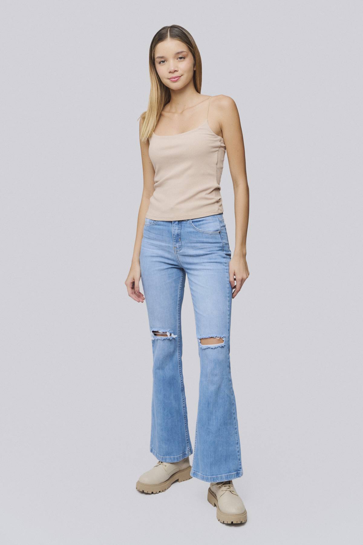 Jeans Flare Rotos H O Trybu De Prati Tienda Online