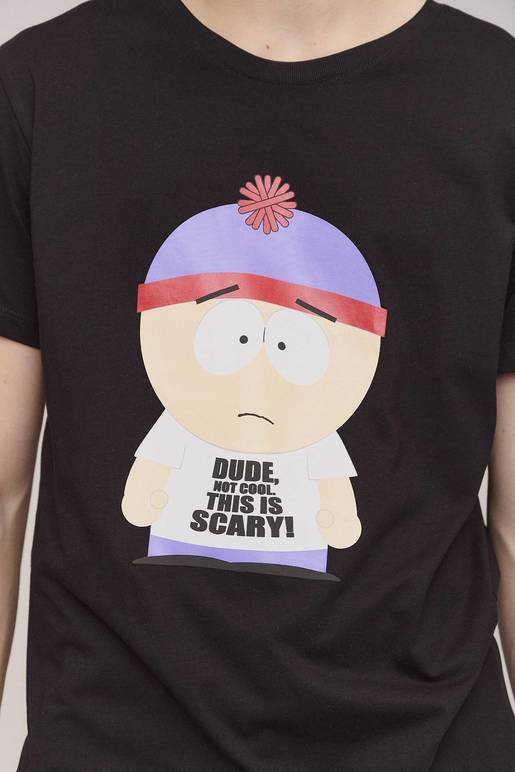 Camiseta South Park Hombre - Negro, Talla Regular, 100% Algodón, Producto Oficial Con Licencia
