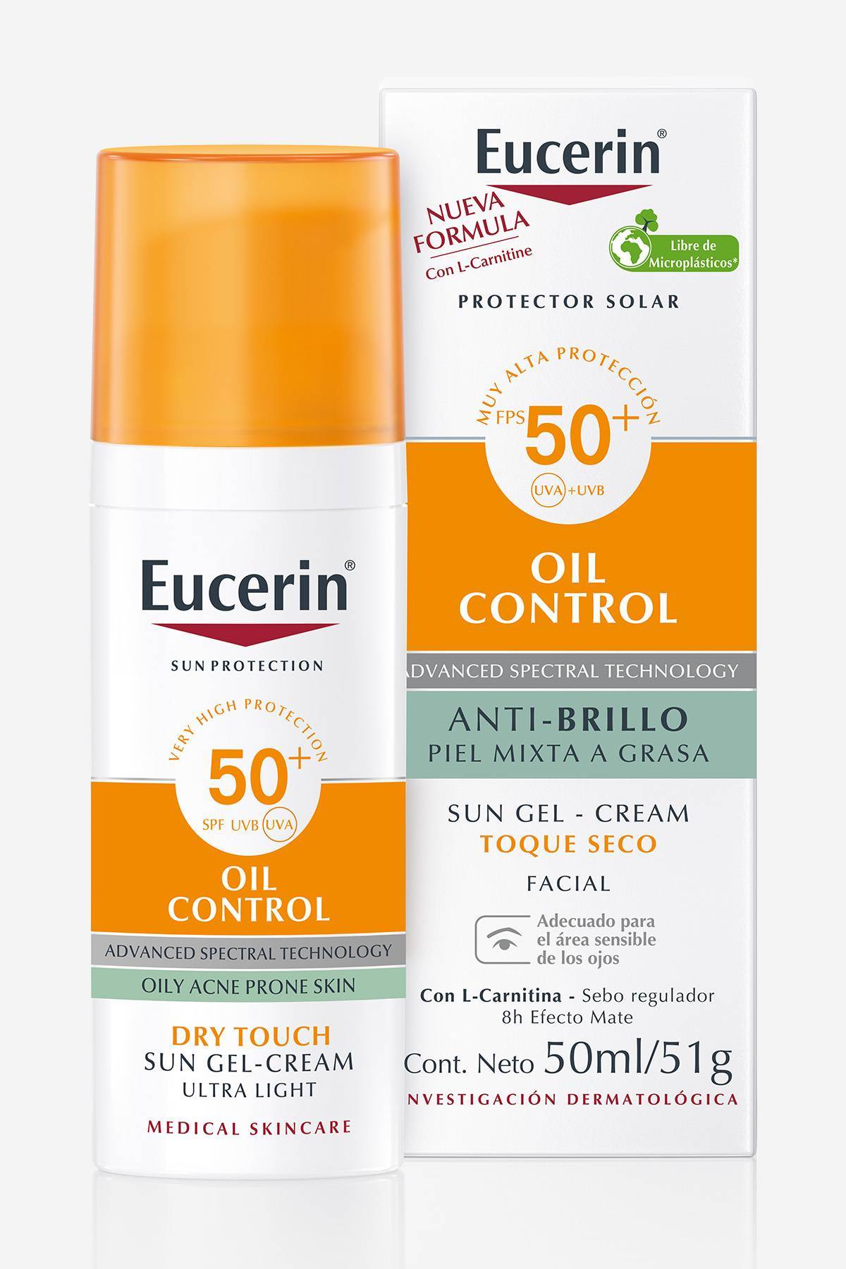 Protector Solar Facial Oil Control Toque Seco Eucerin 50 ml De Prati