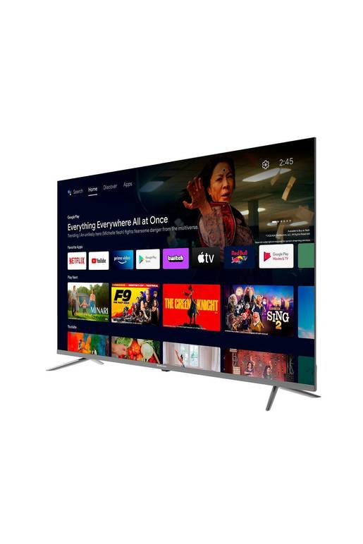 Google TV Indurama, modelo 43TIKJUHD. Pantalla de 43" y resolución 4K (UHD) de 3840 x 2160 pxls. S