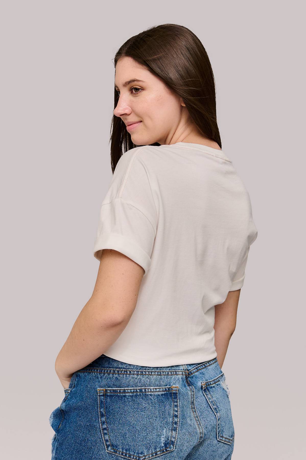 Ropa Mujer Camiseta De Mafalda Manga Corta Marfil Y Rojo Para