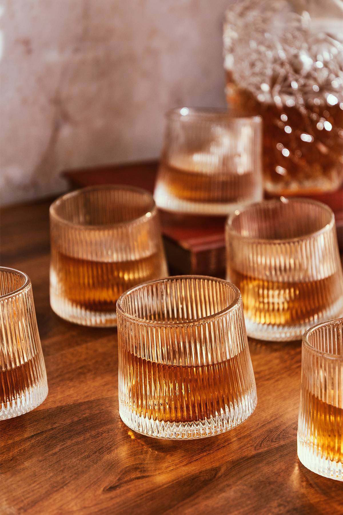 Set 6 Bicchieri Per Whisky Liberty | Capacità 280cc | Vetro Spesso | Ideali Per Degustazione E Regalo