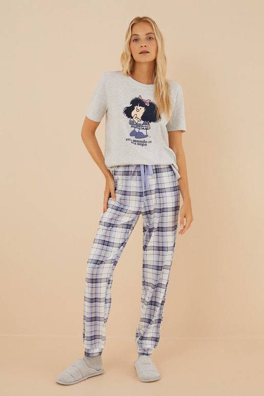 Pyjama Court Mafalda Lilas - Taille L, Neuf Avec étiquettes