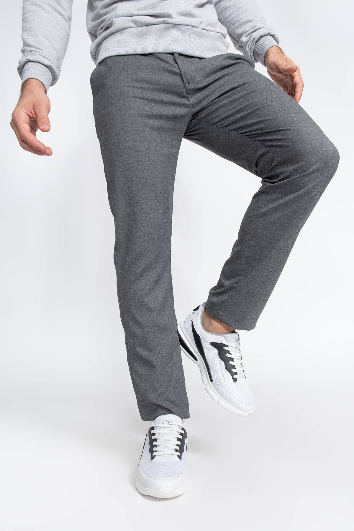 Pantalon discount gabardina gris