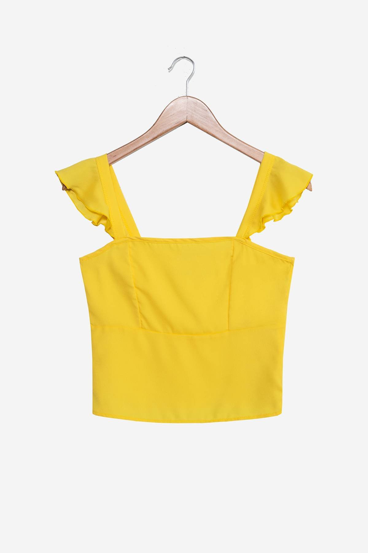 Blusa con vuelos en manga H&O Trybu | Prati Tienda Online