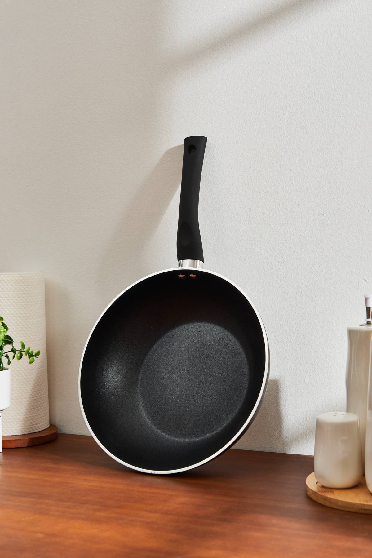 LACOR 53829 Wok Antiaderente Tripala | 37x28x15 Cm | Acciaio Tri-metal Per Uso Professionale E Domestico
