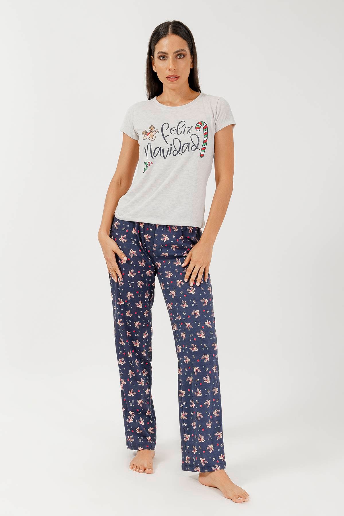 Pantalones Graficos Traje Pijamas De Mickey Mouse Para Mujer