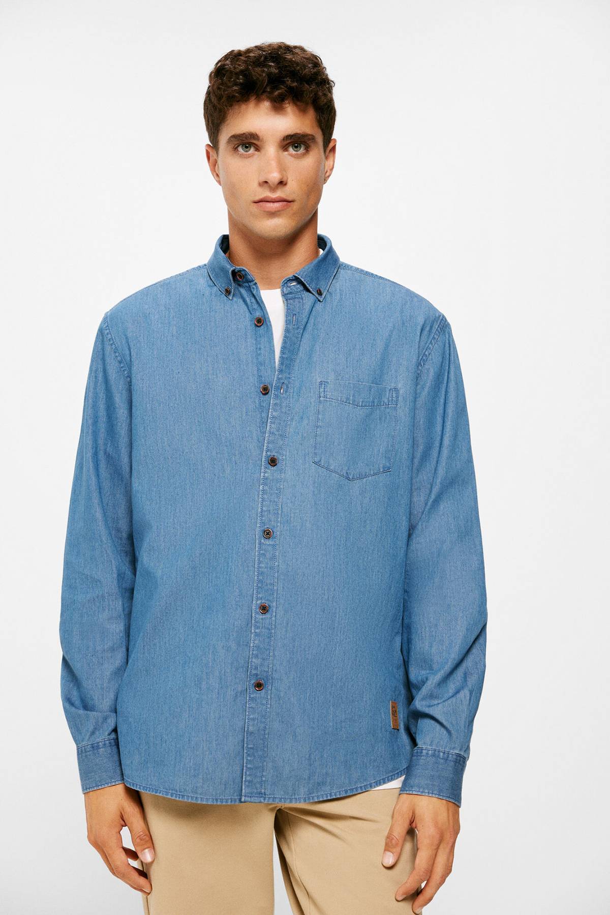 T-Shirt Uomo Springfield In Cotone - Manica Corta Loose Fit Con Strisce Tessute - 4