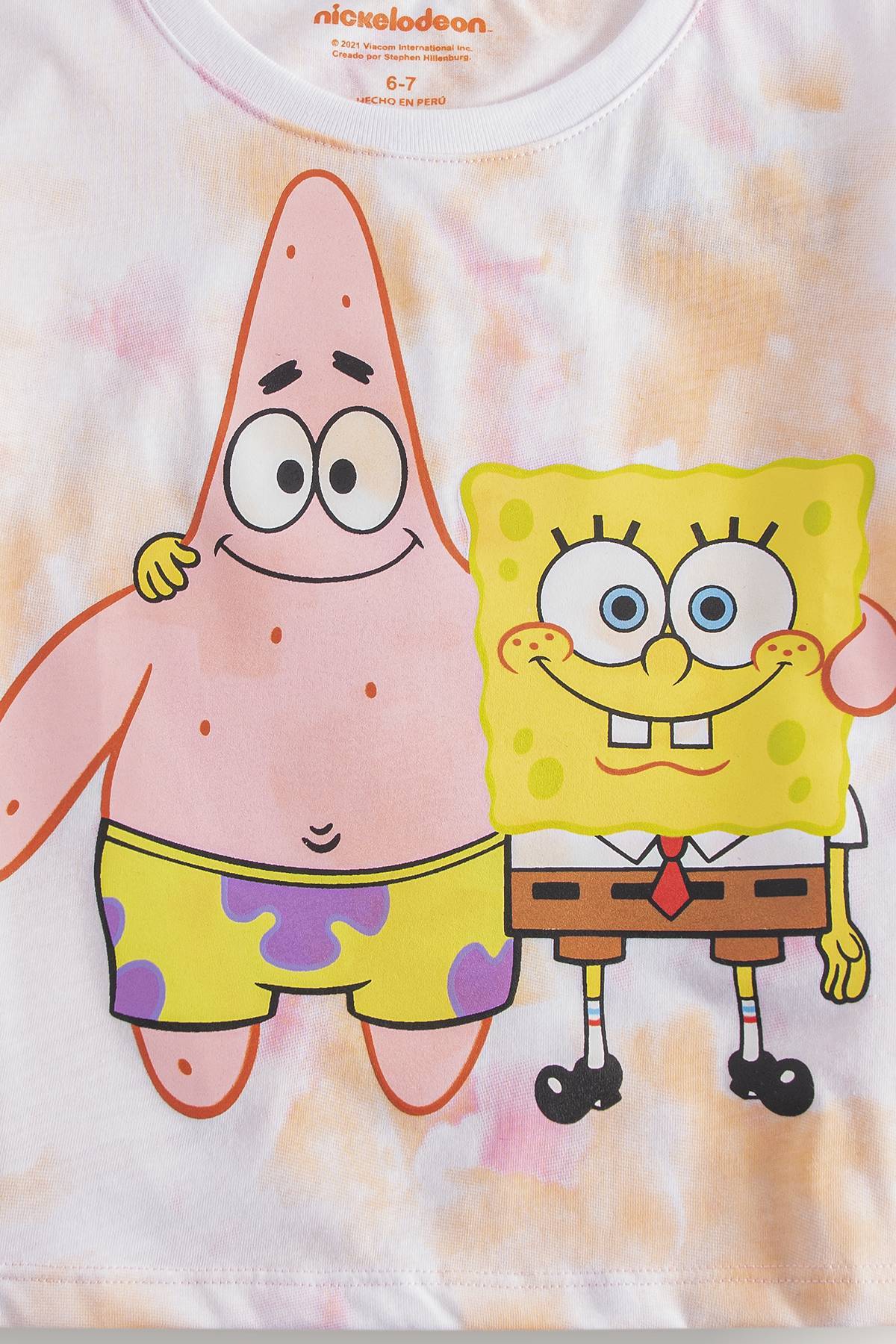 Pijama Bob Esponja Camiseta De Bob Esponja Para Niñas Tie Dye