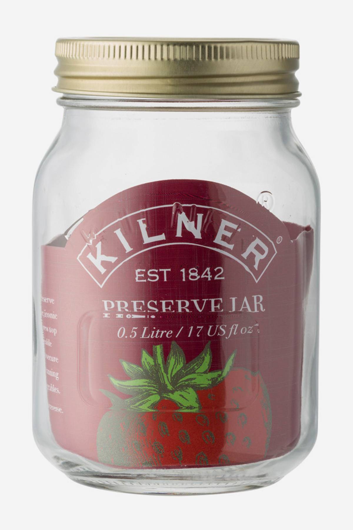 Kilner, barattolo a bocca larga, Vetro, Trasparente, 0,5 l