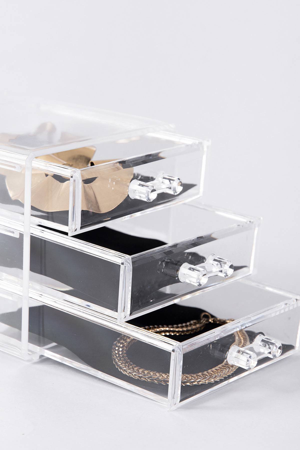 Organizer 3 Cassetti Osco A3276 In Acrilico - Moderno, Per Ufficio O Casa, Design Minimal - Foto 4