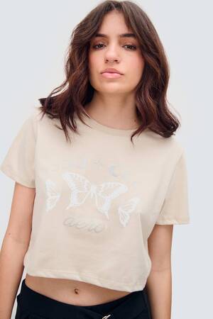 Camiseta Semi Crop Estampada Aéropostale Deprati Tienda Online