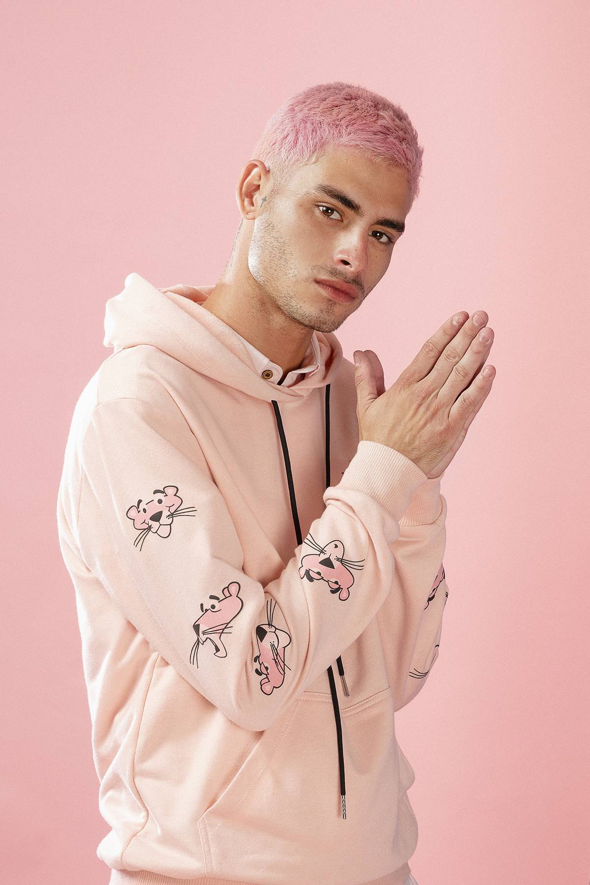 Sudadera con Mini Prints Pantera Rosa H O Trybu De Prati Tienda