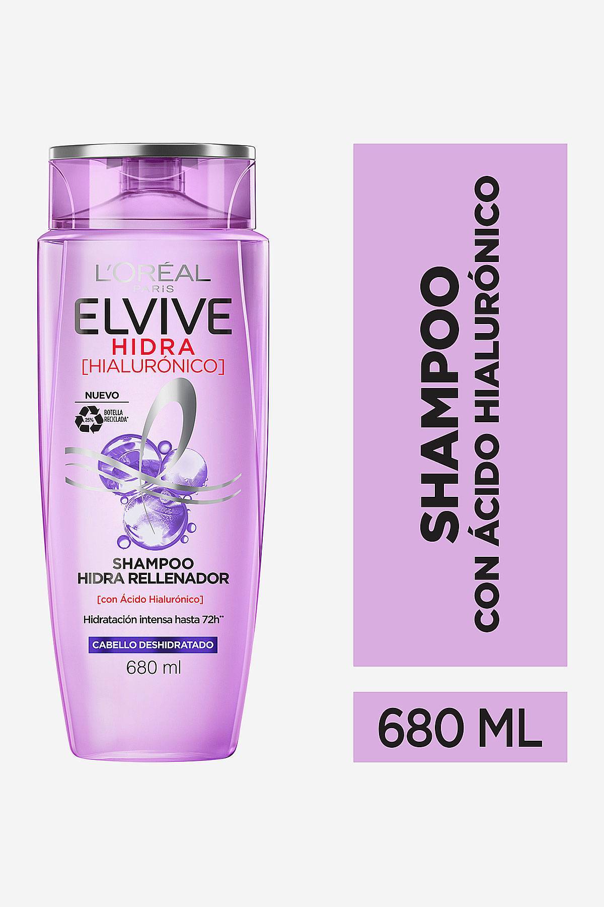 Shampoo Elvive Hidra Hialurónico L'Oréal Paris 680 ml De Prati Tienda Online