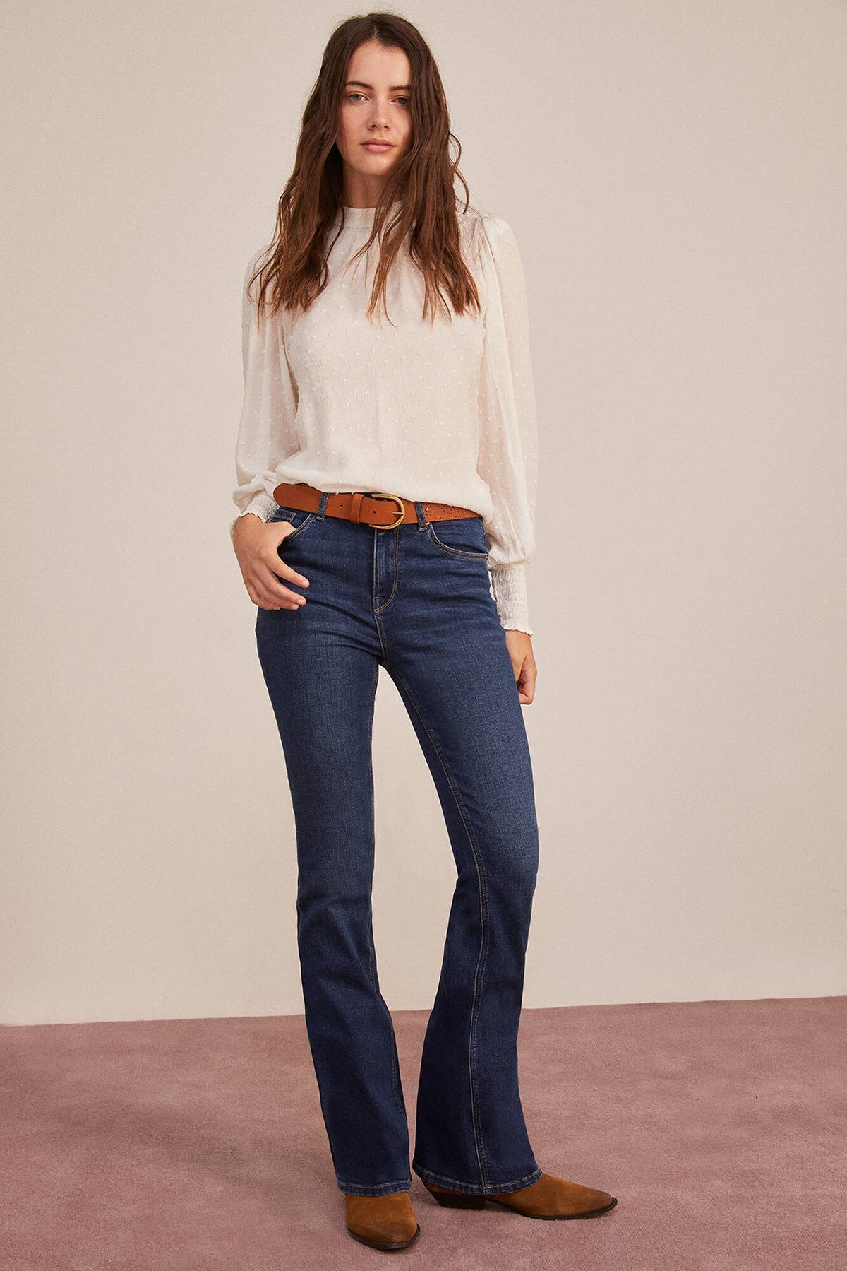 SPRINGFIELD Damen Bluse Mit Rüschen Und Längsstreifen – Lässig & Vielseitig Kombinierbar