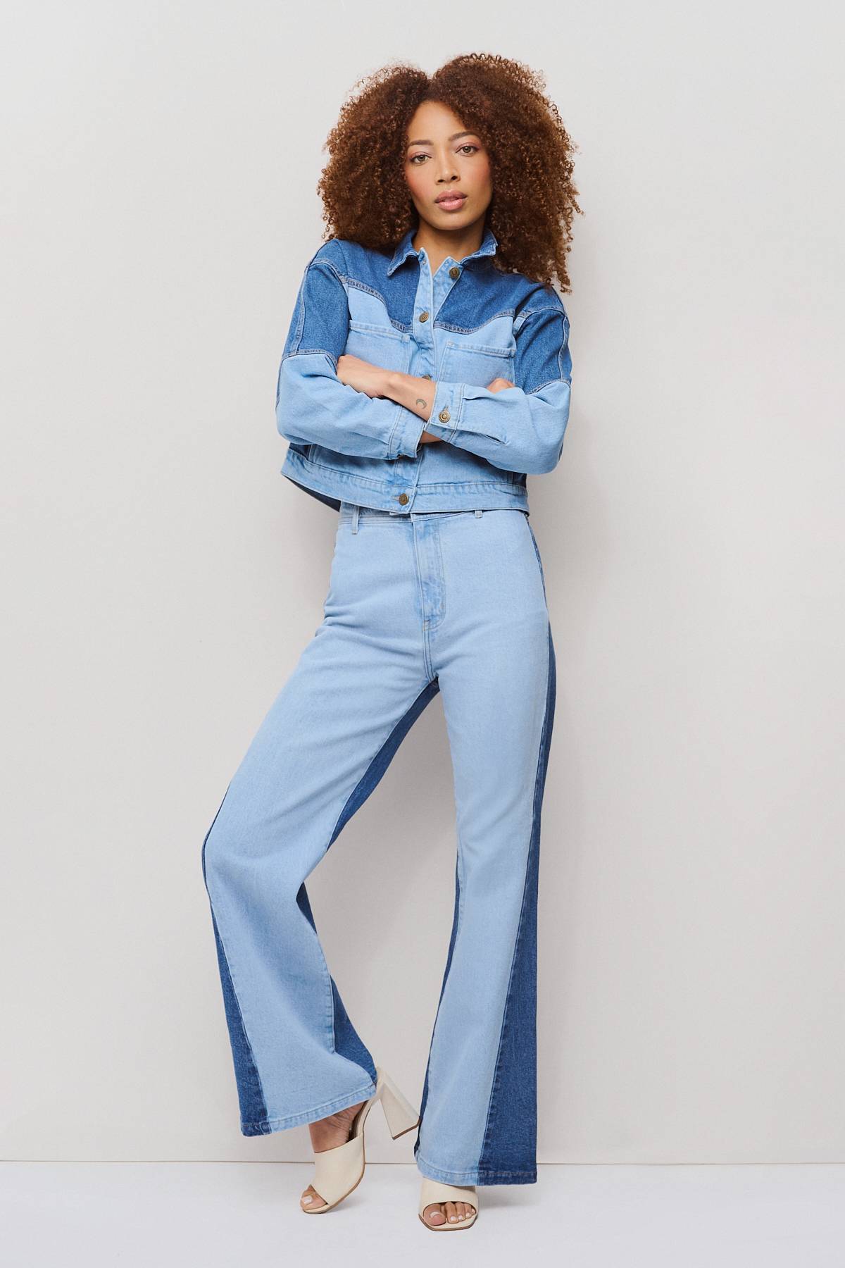 Jeans Straight Bicolor H&O | Deprati Tienda Online