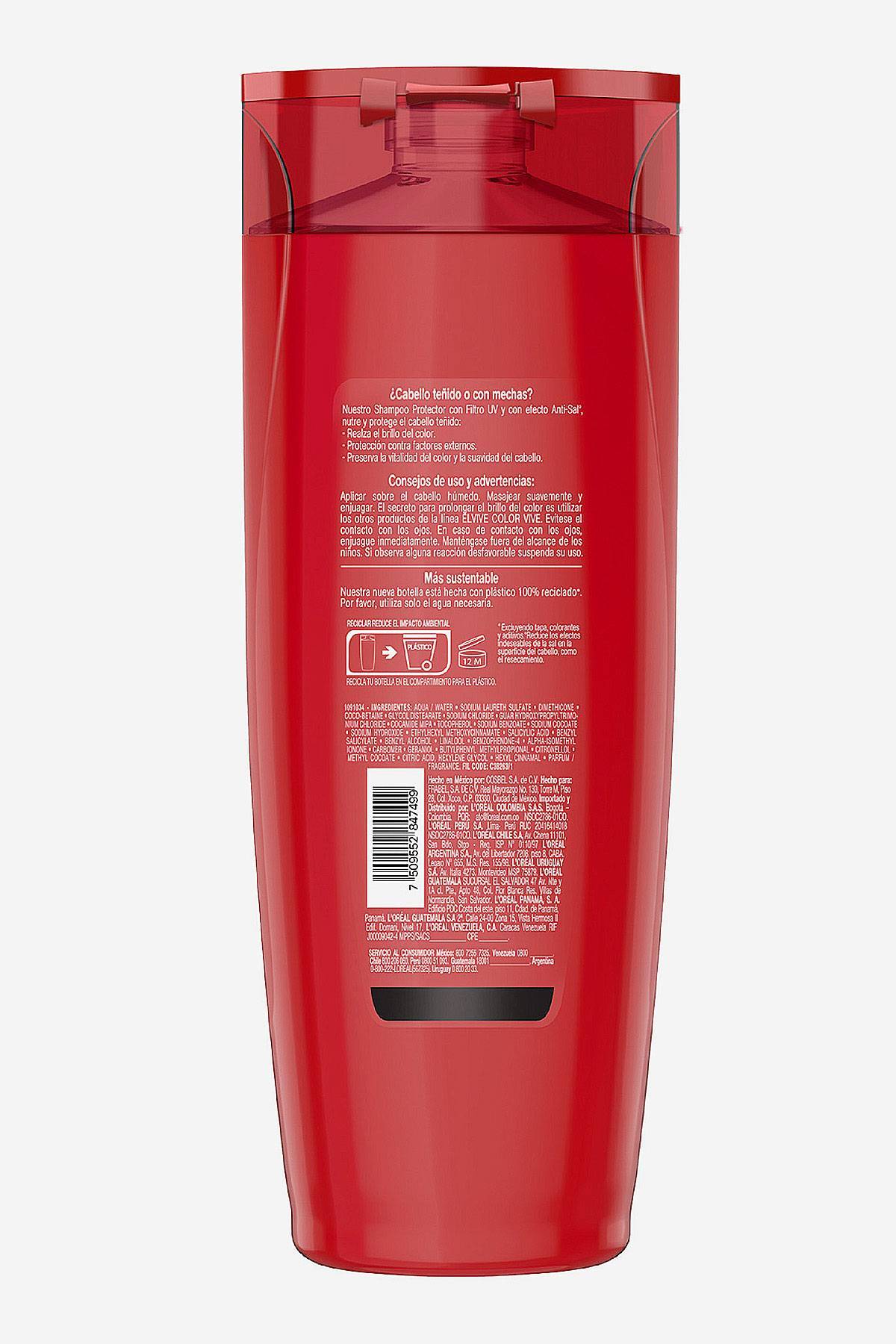 Shampoo Elvive Color Vive L'Oréal Paris 370 ml De Prati Tienda Online