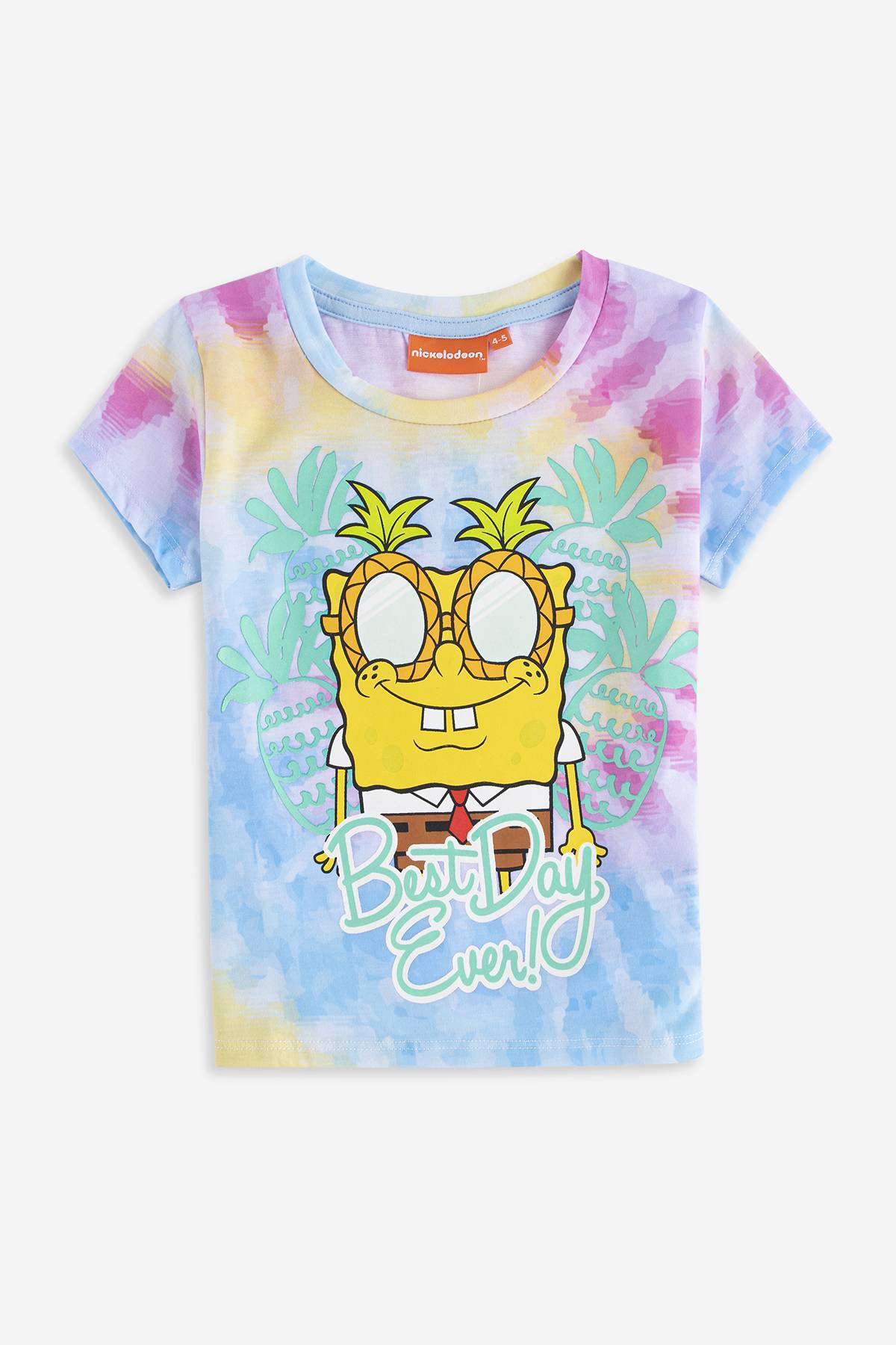 Camiseta tie dye con estampado Bob Esponja De Prati Tienda Online